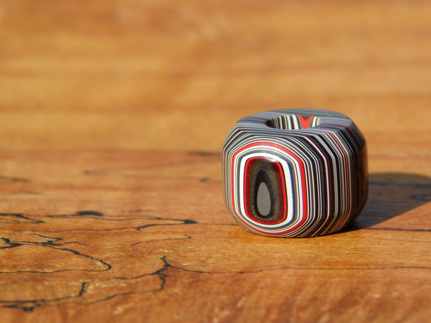 Crosscut Fordite Bead