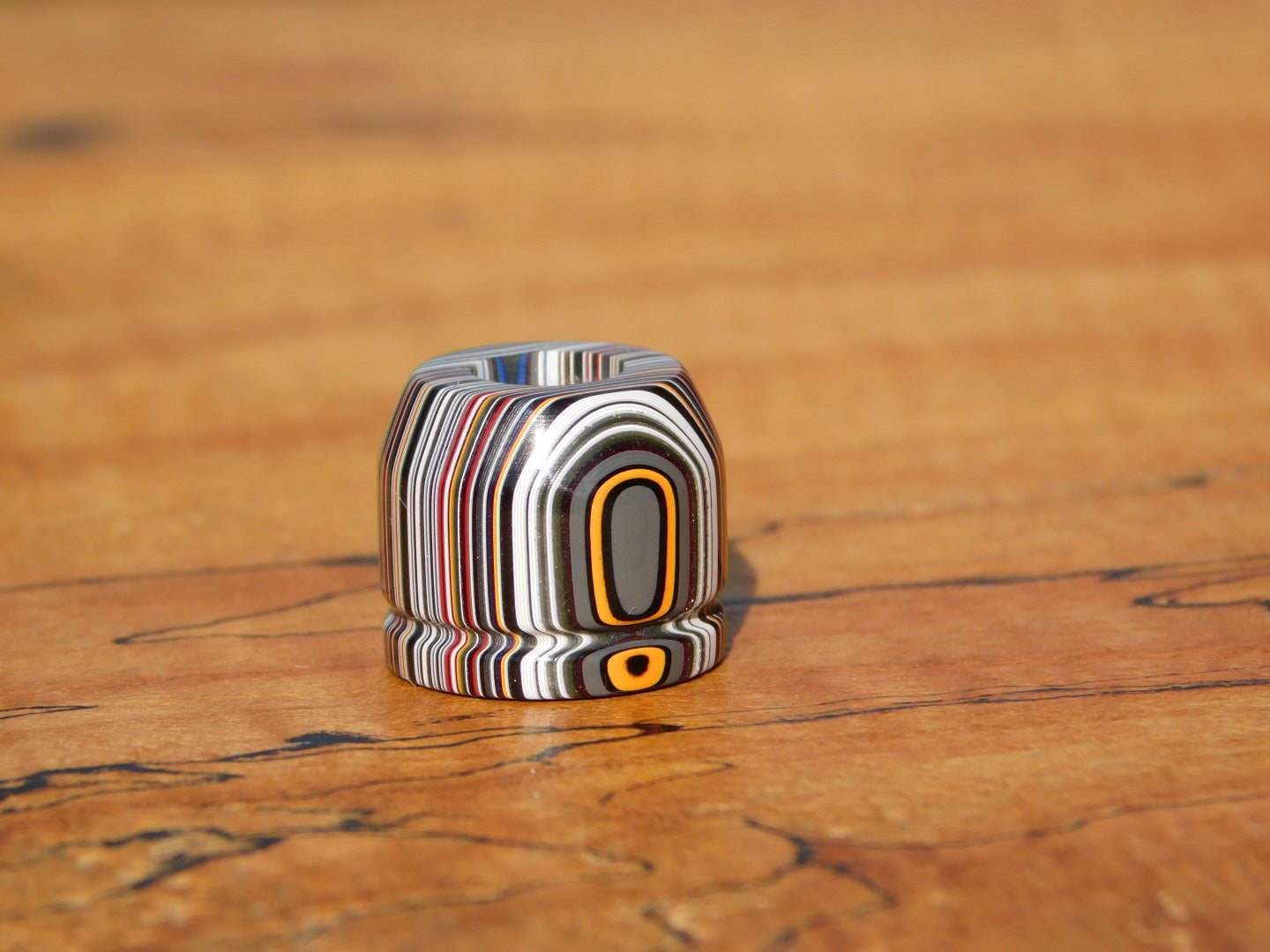 Crosscut Fordite Bead