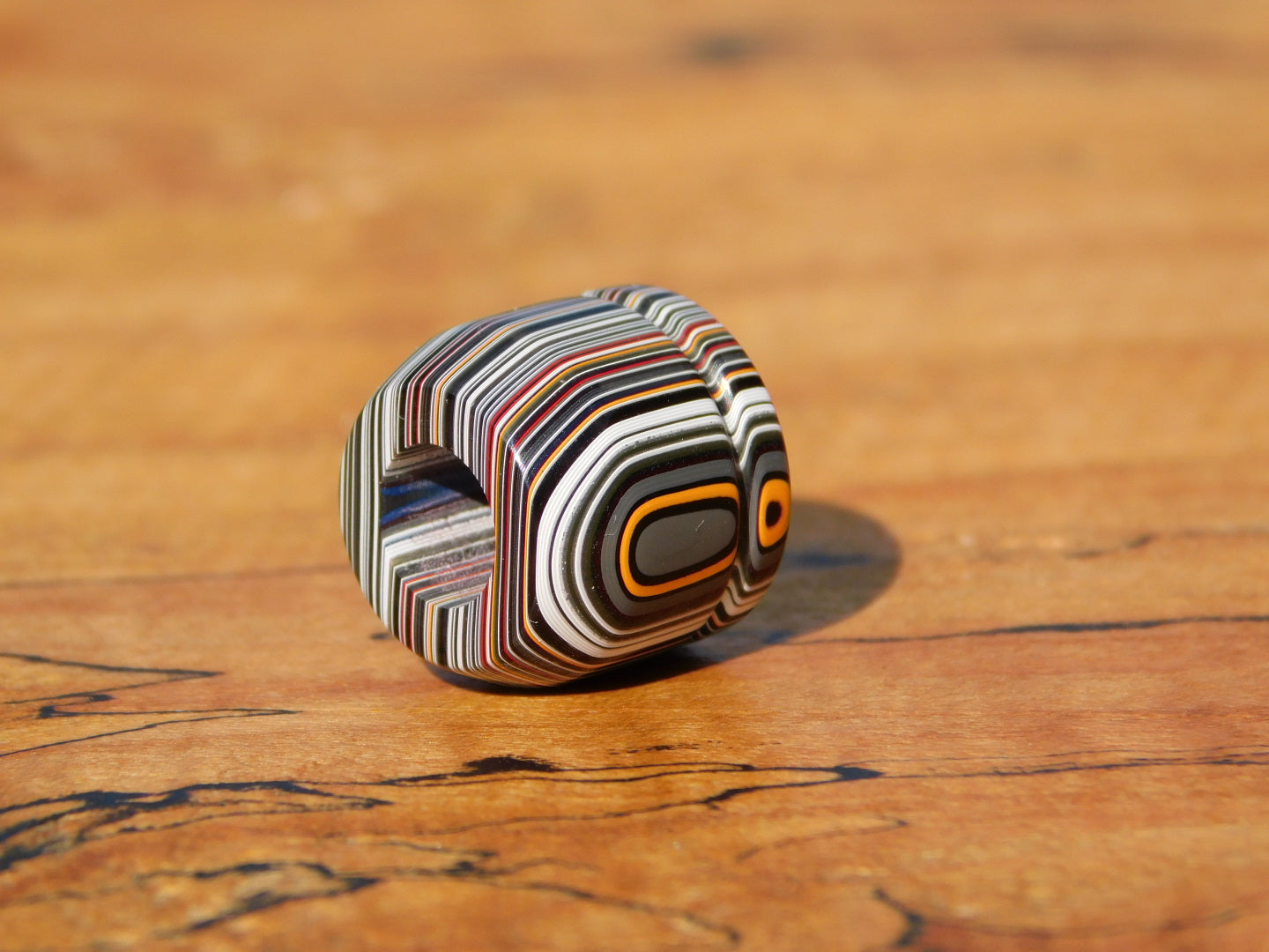 Crosscut Fordite Bead