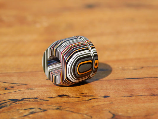 Crosscut Fordite Bead