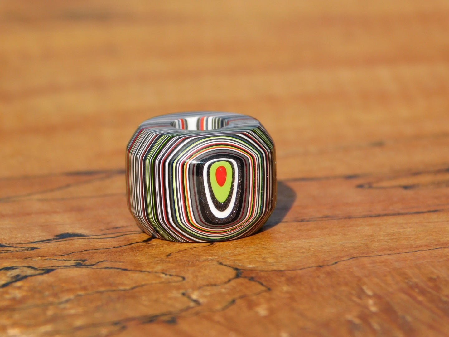 Crosscut Fordite Bead