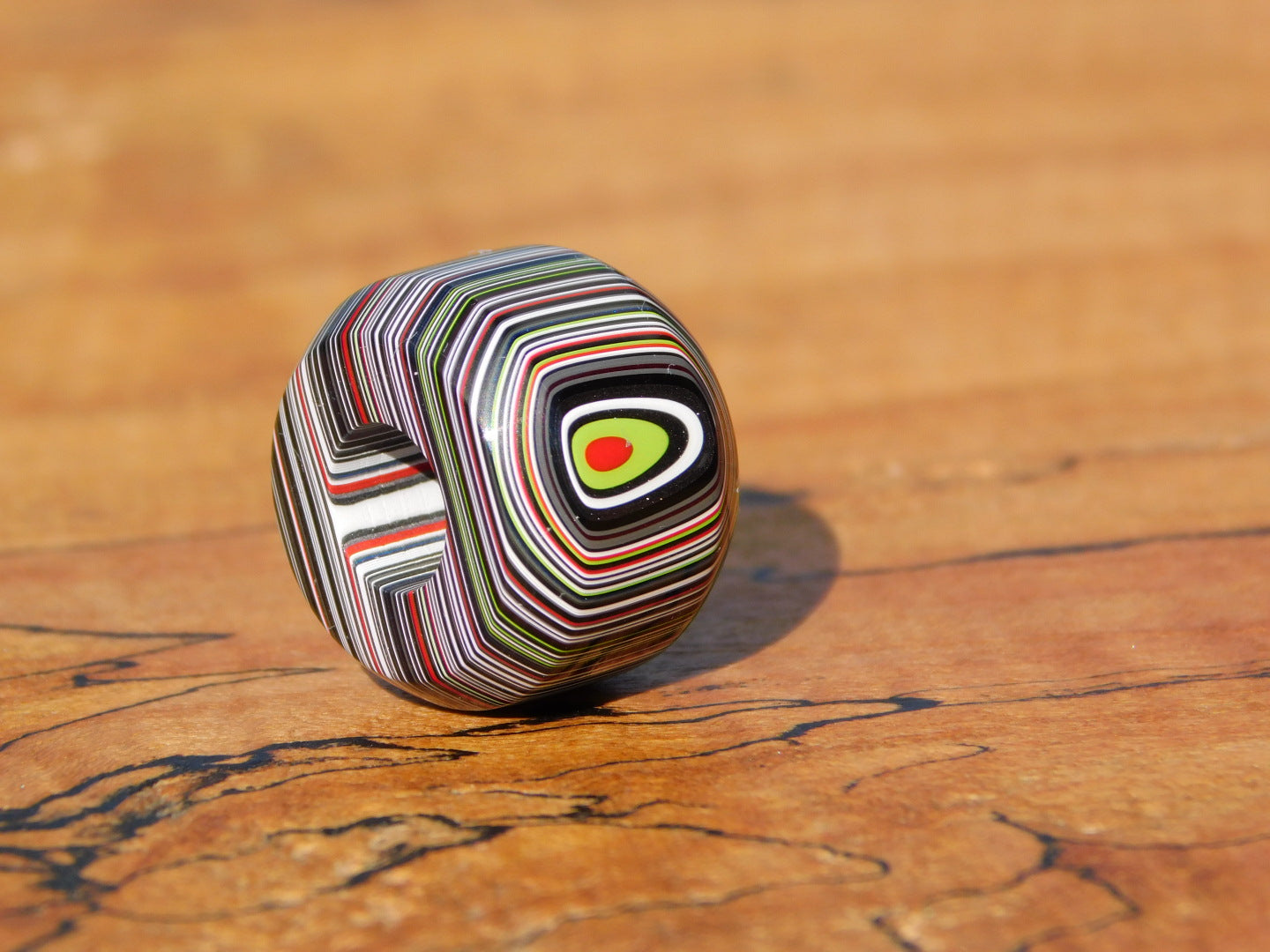 Crosscut Fordite Bead