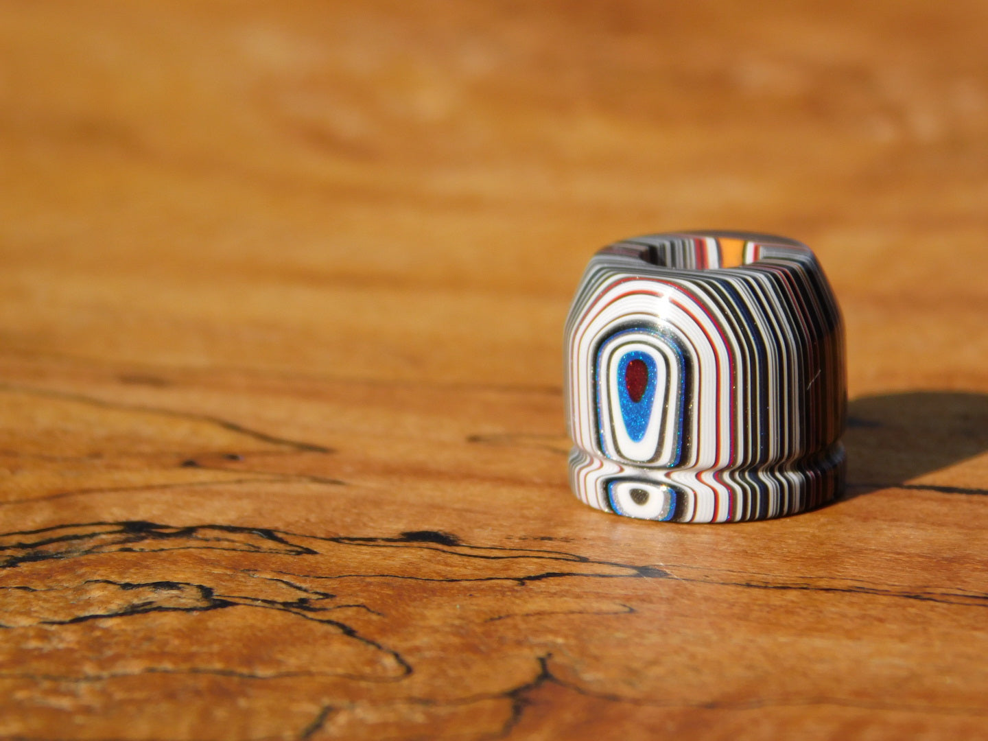 Crosscut Fordite Bead