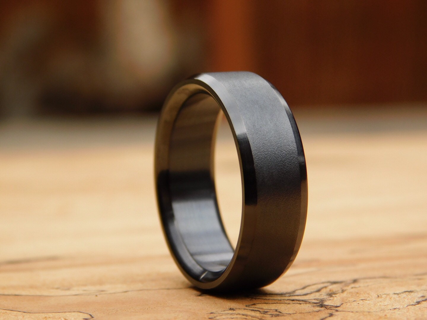 Tuxedo Black Titanium Ring