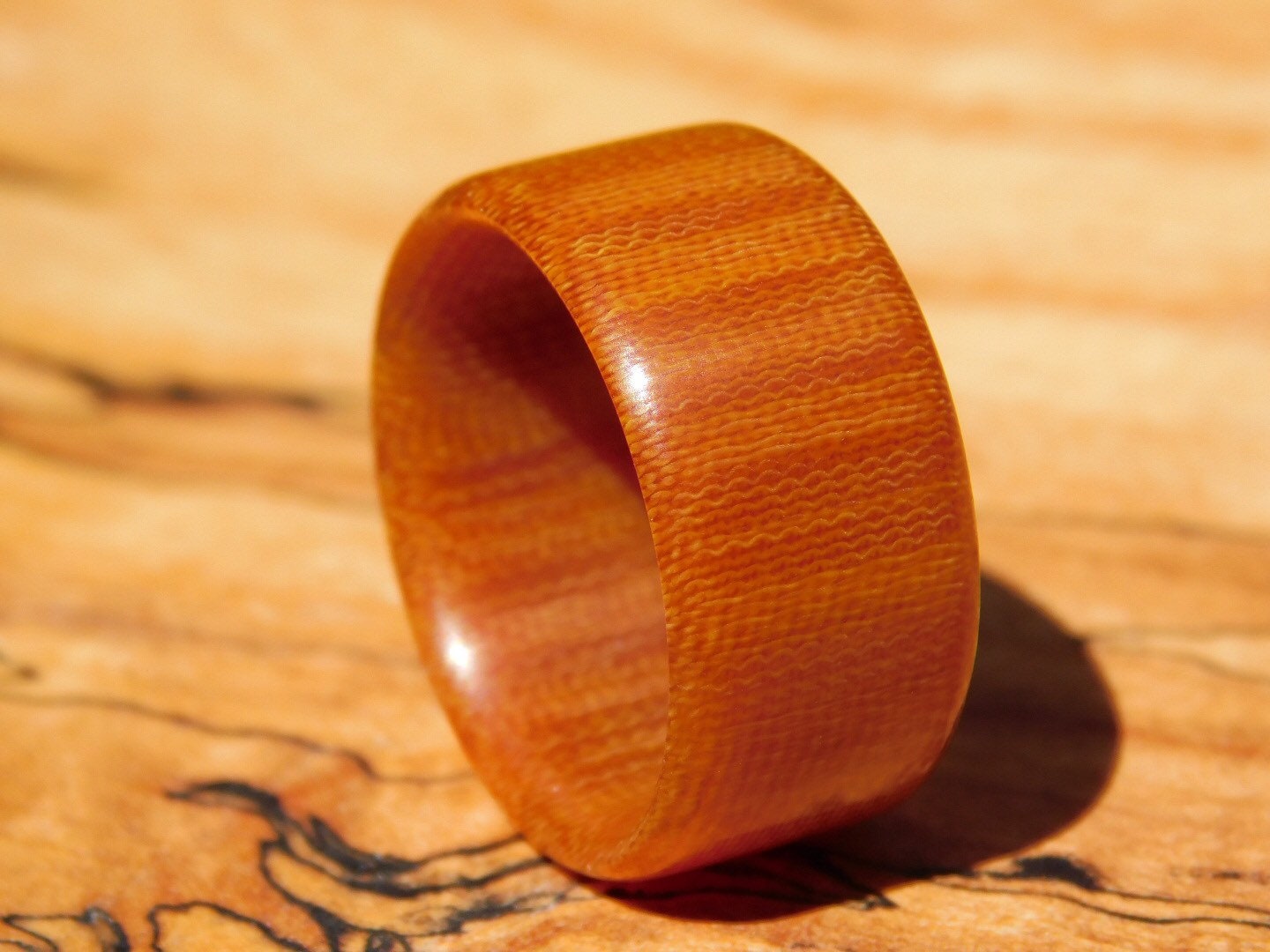 Layered Canvas Micarta Ring