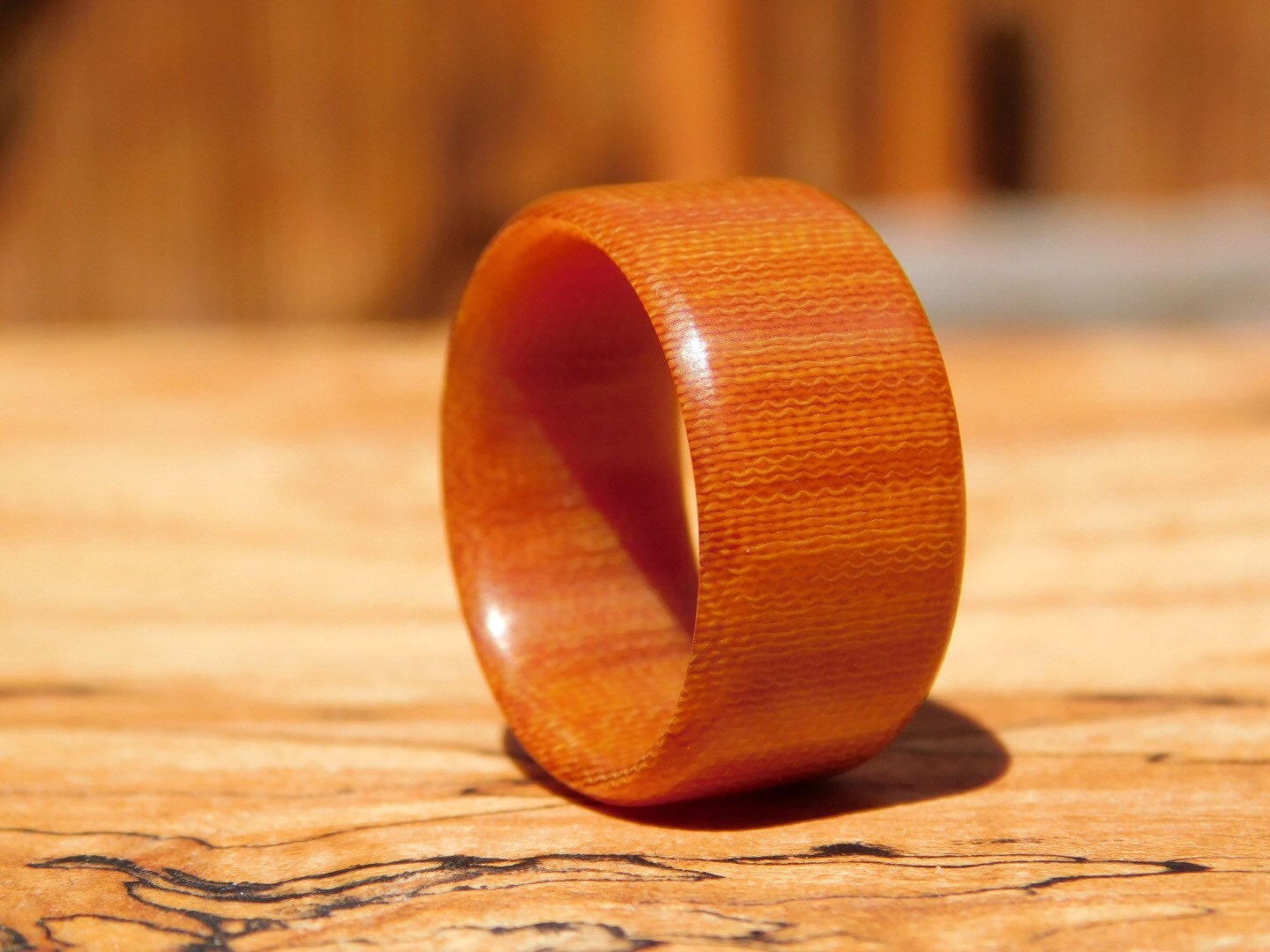 Layered Canvas Micarta Ring