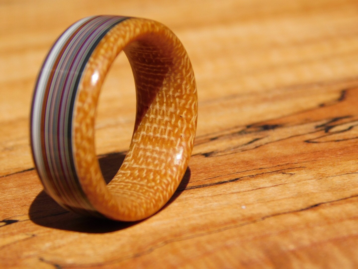 Fordite x Westinghouse Butterscotch Canvas Ring