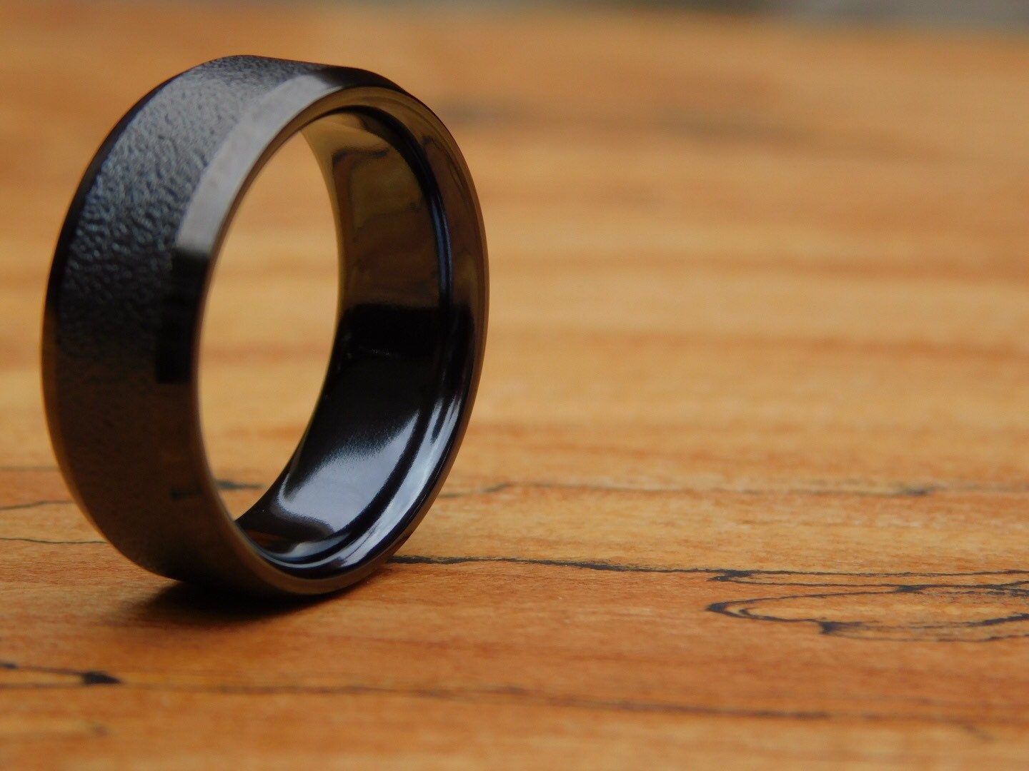 Tuxedo Black Titanium Ring