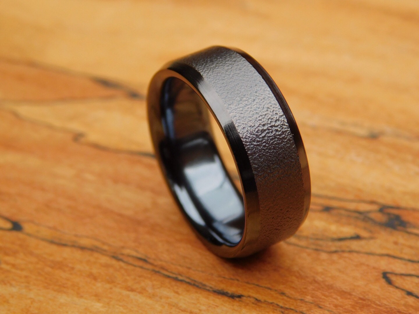 Tuxedo Black Titanium Ring