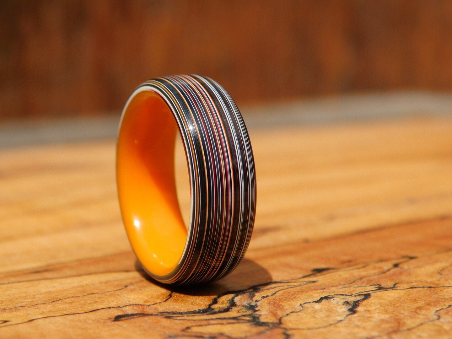 Fordite x Orange Glow Ring