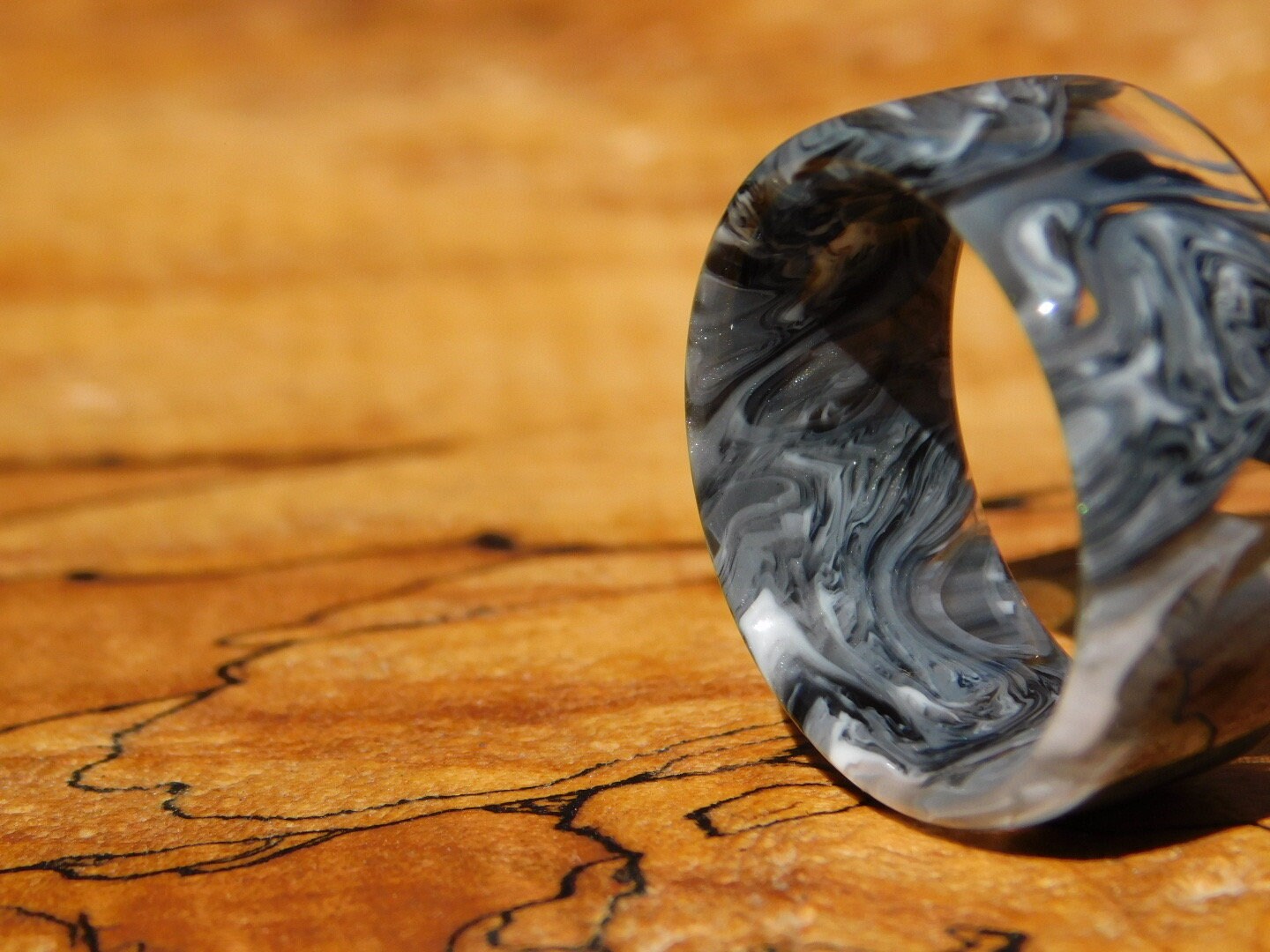 Black & White Resin Ring