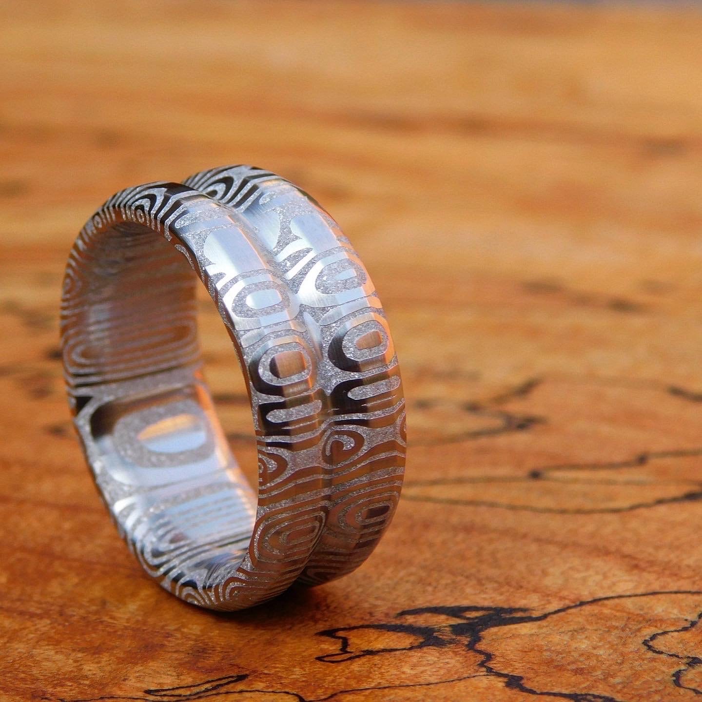 Fenja Stainless Damascus Ring