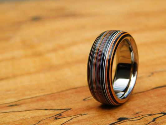 Fordite Agate x Titanium Ring