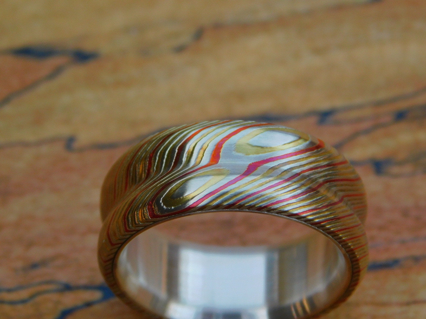 Mokume Gane x Sterling Silver Ring