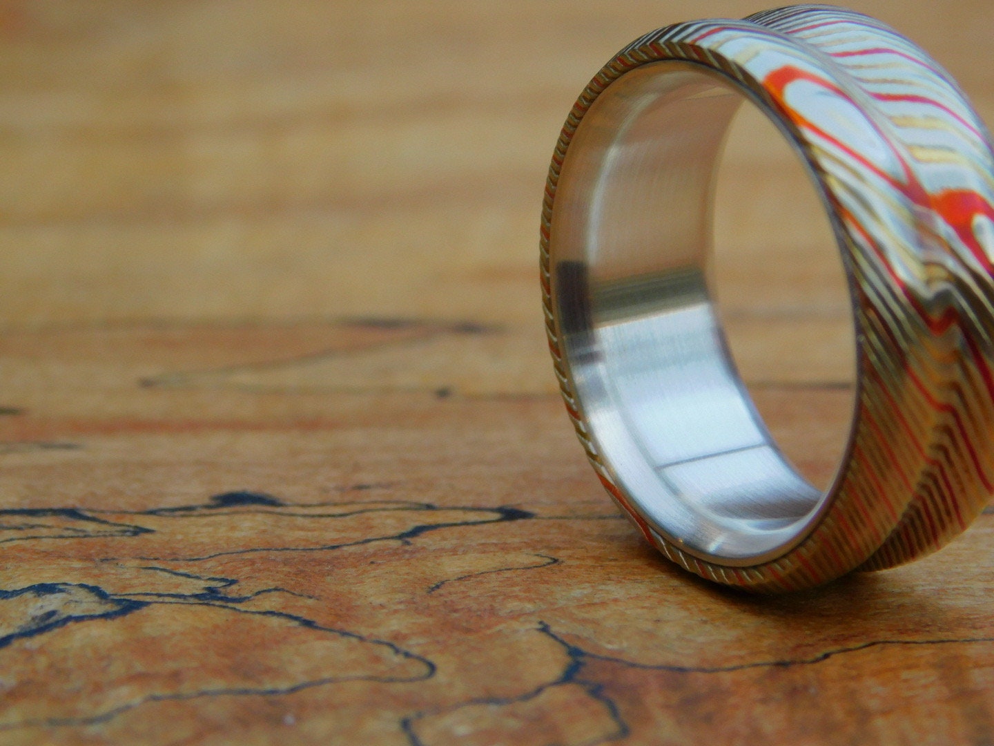 Mokume Gane x Sterling Silver Ring