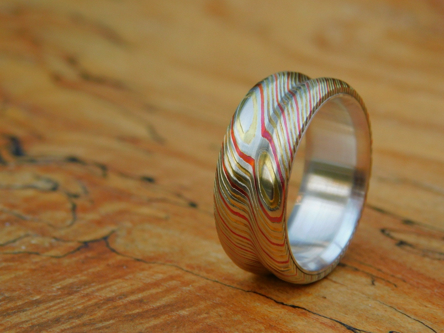 Mokume Gane x Sterling Silver Ring