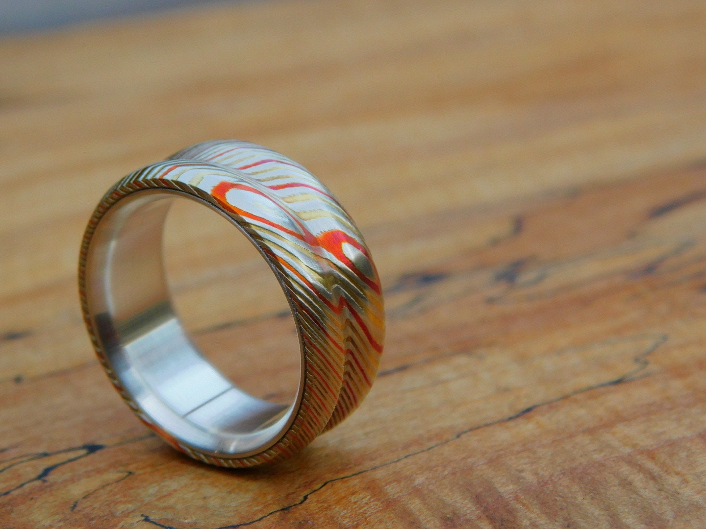 Mokume Gane x Sterling Silver Ring