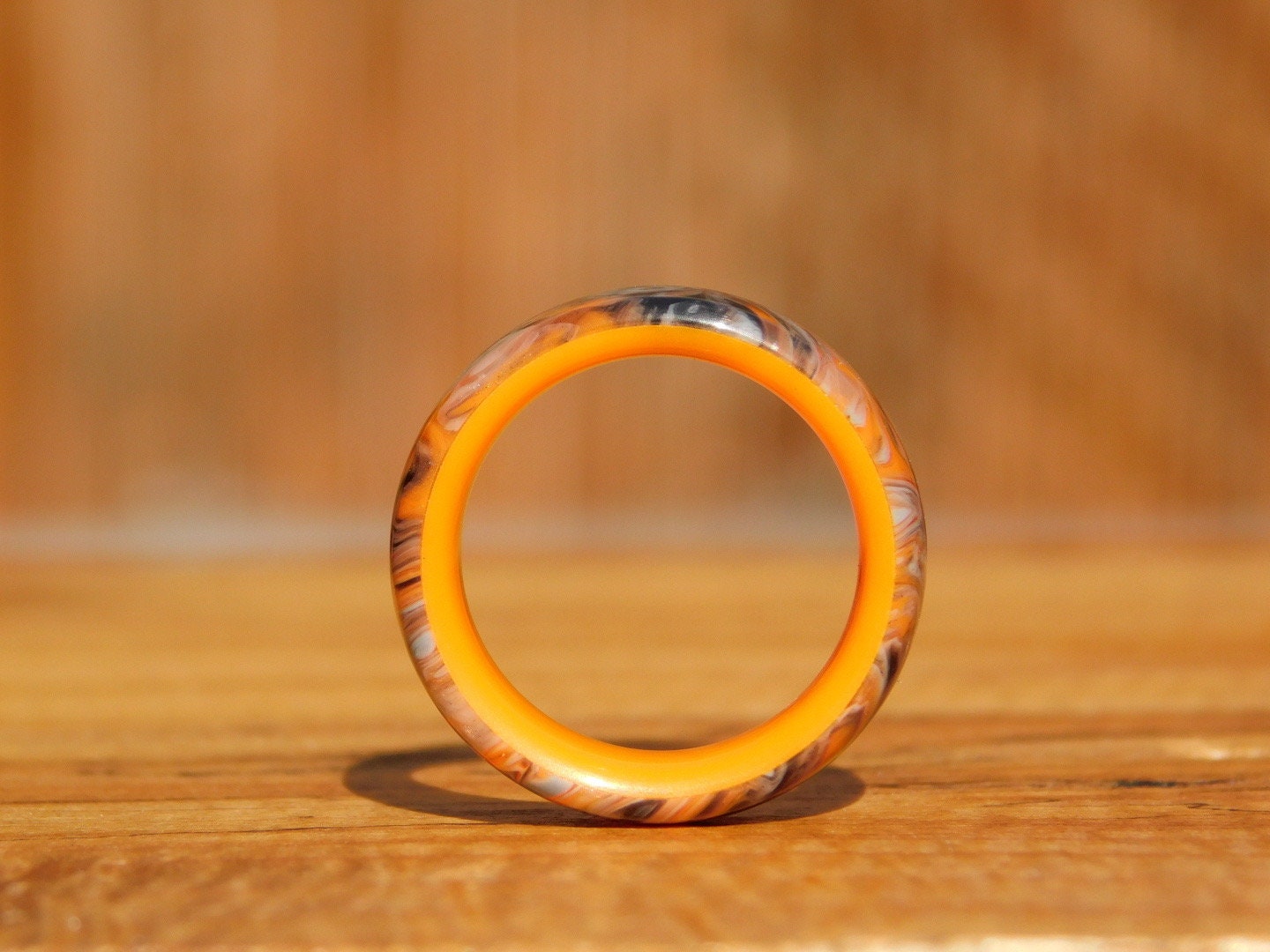 Tigers Eye Resin x Sunshine Orange Glow Ring