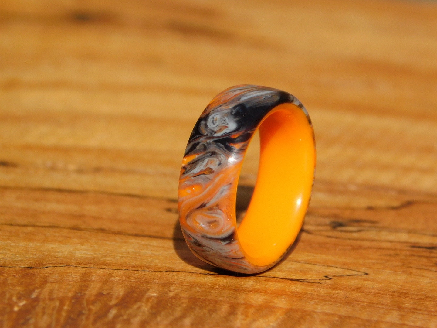 Tigers Eye Resin x Sunshine Orange Glow Ring