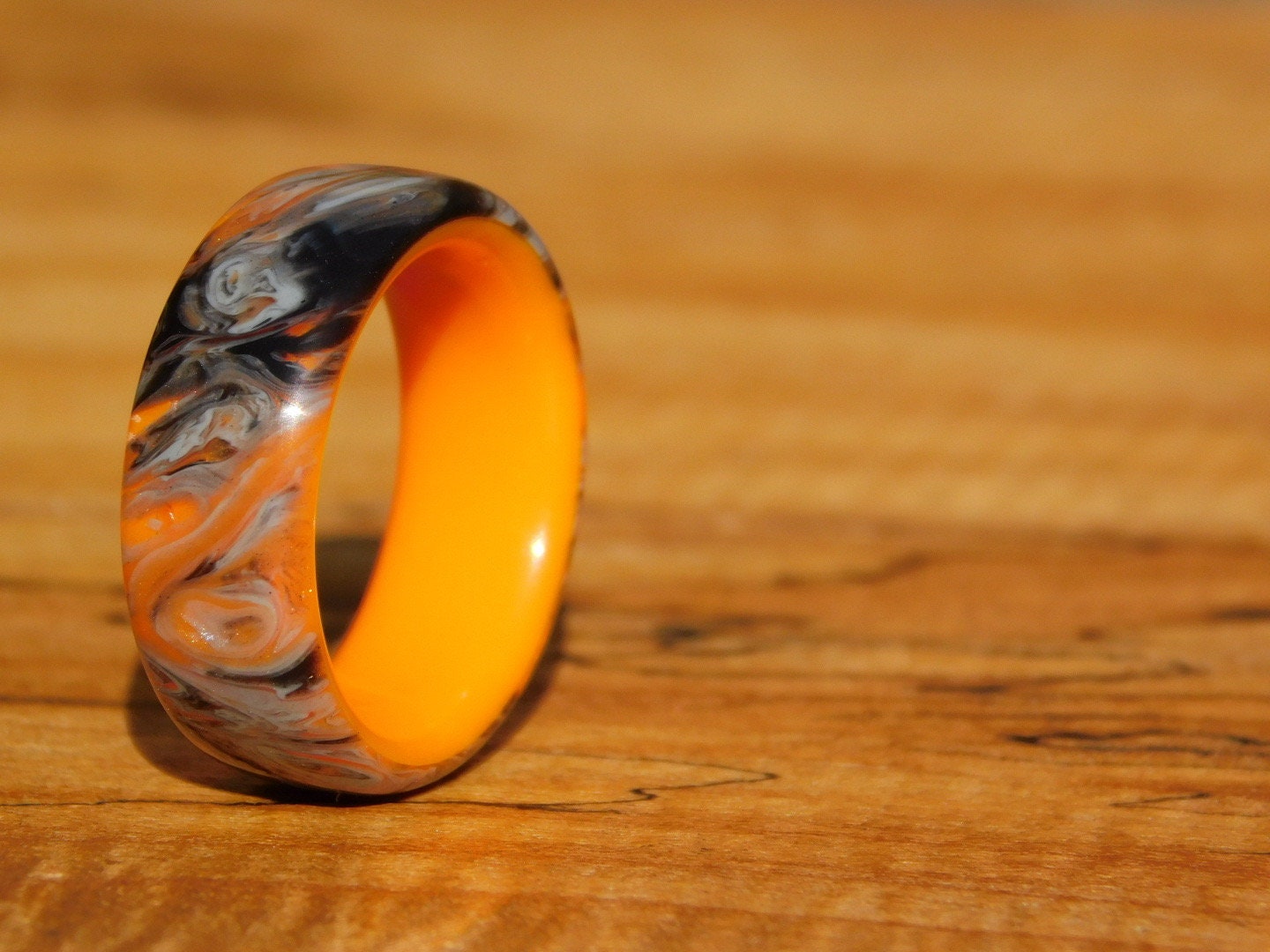 Tigers Eye Resin x Sunshine Orange Glow Ring