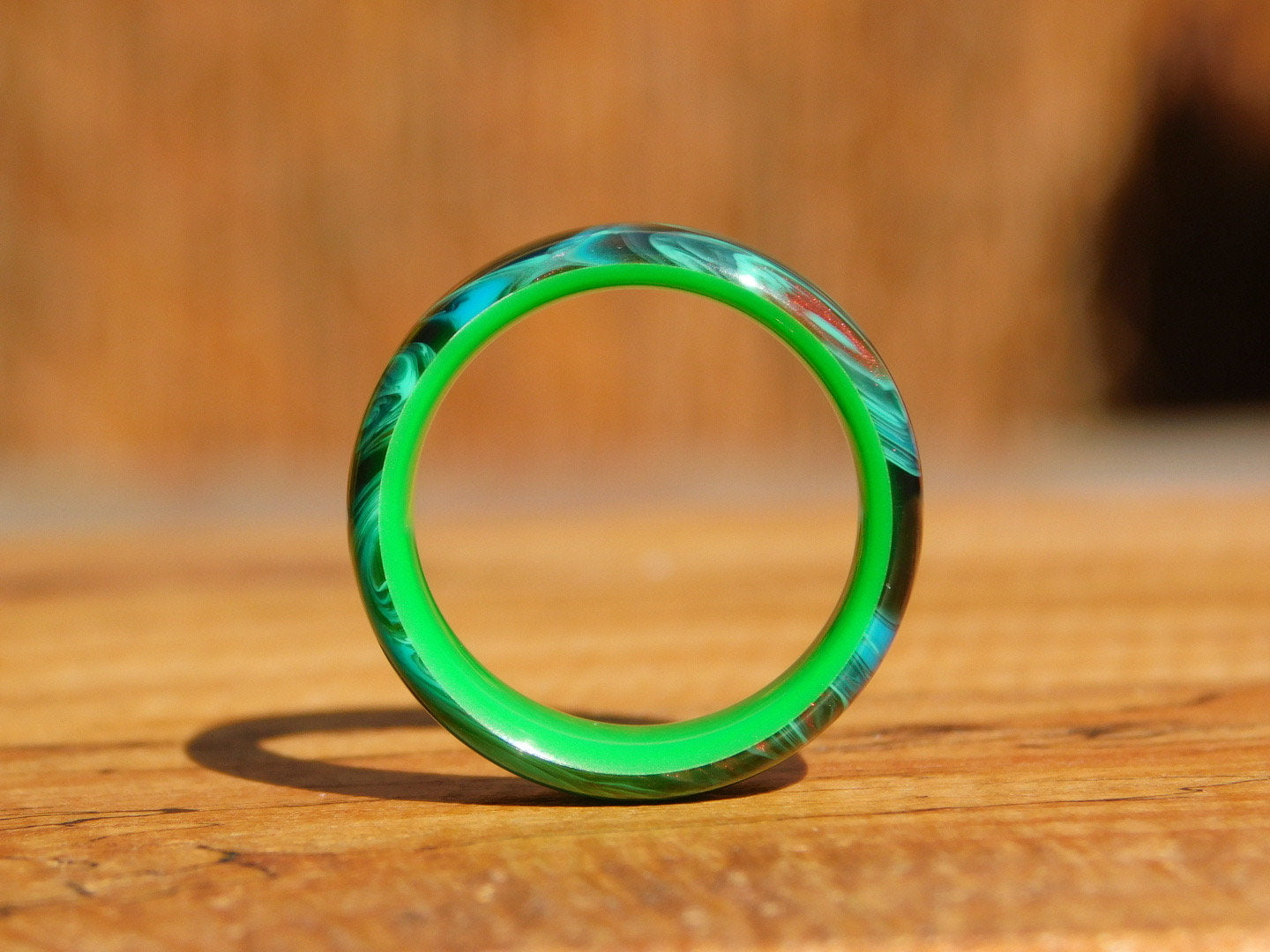 Dark Matter Resin x Neon Green Glow Ring