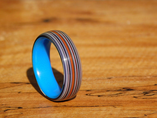 Fordite x Cobalt Blue G10 Ring