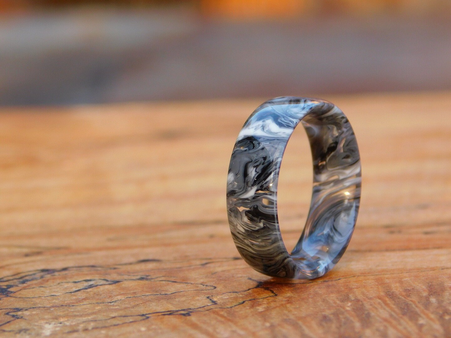 Black & White Resin Ring