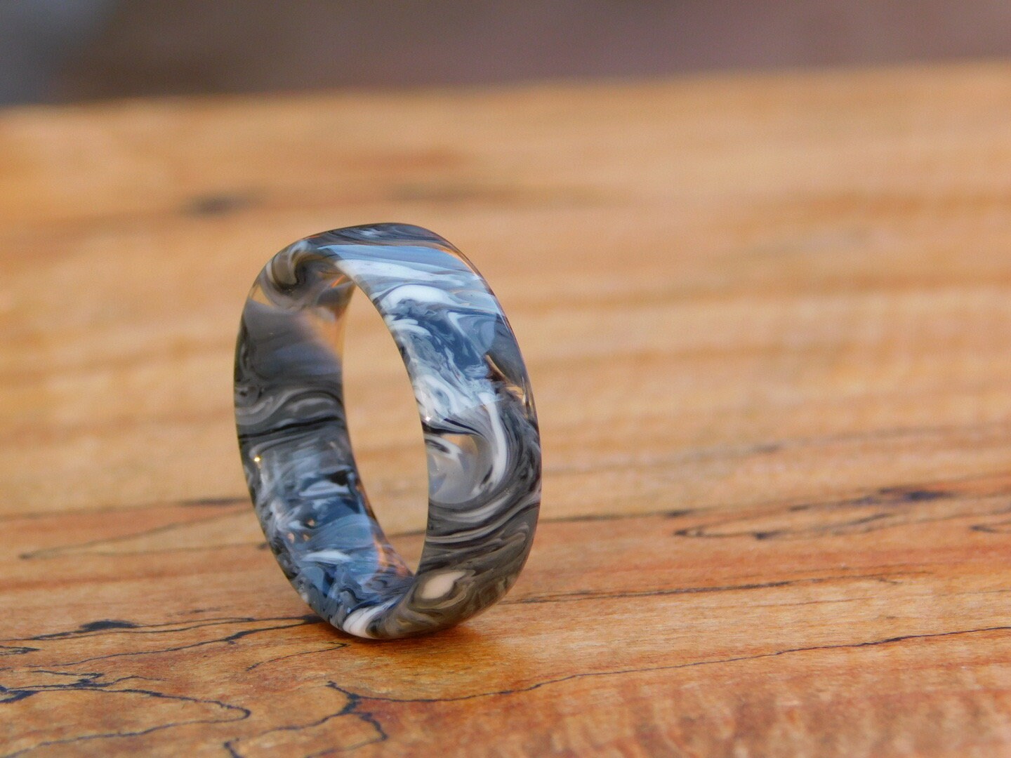 Black & White Resin Ring