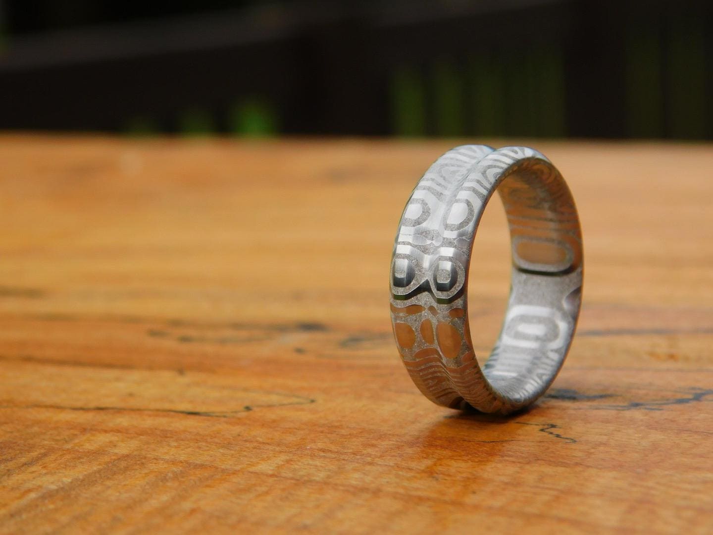 Fenja Stainless Damascus Ring