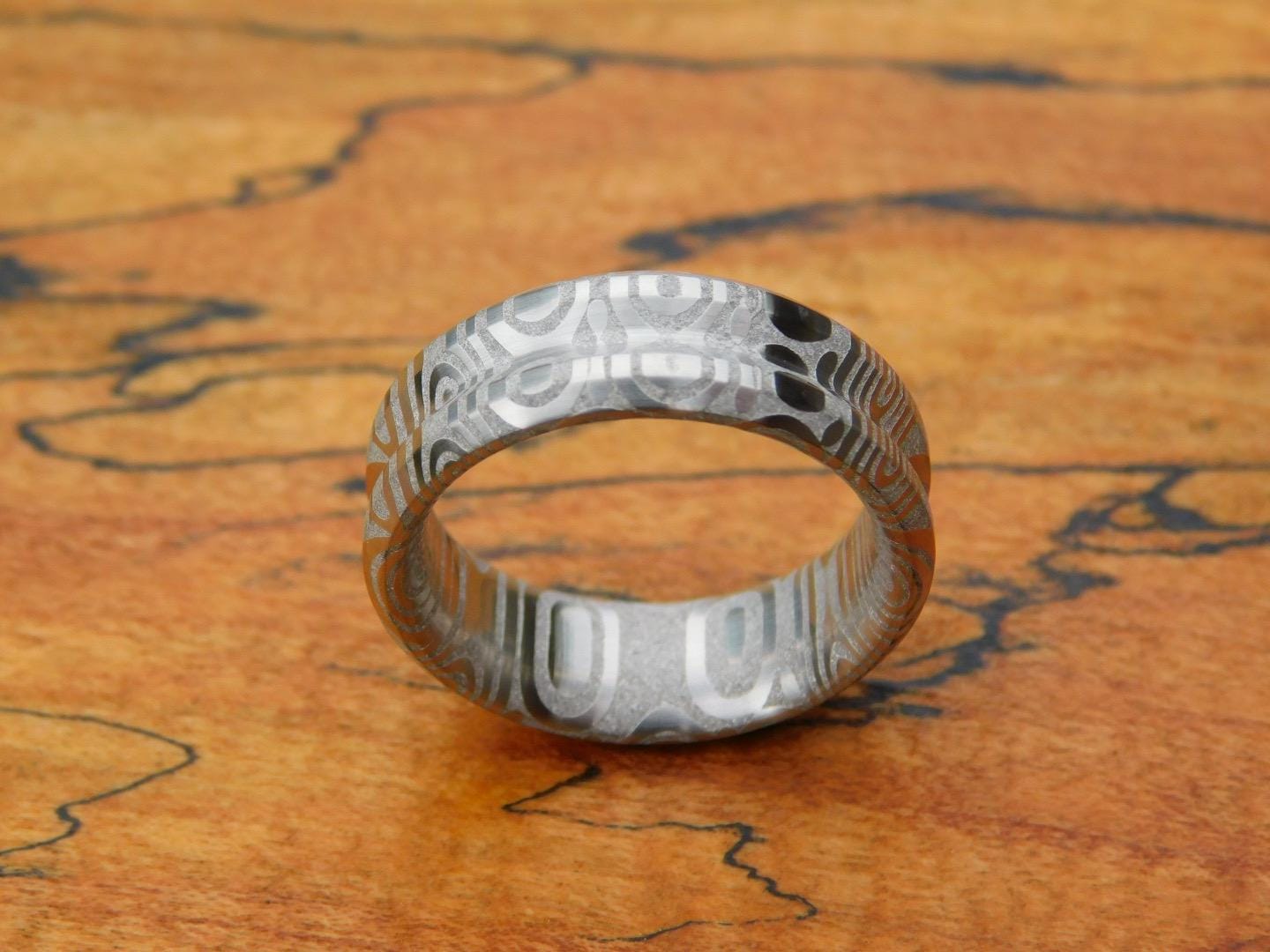 Fenja Stainless Damascus Ring